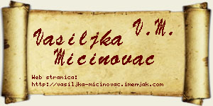 Vasiljka Mićinovac vizit kartica